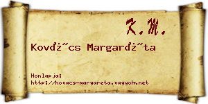 Kovács Margaréta névjegykártya